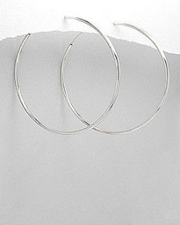 sterling silver classic 50mm hoop earrings by lovethelinks