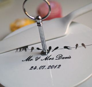 personalised couples cake stand by beautiful day