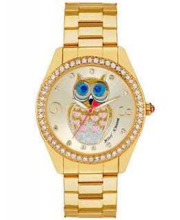 Betsey Johnson Watch, Womens Gold Tone Bracelet 40mm BJ00190 58   Watches   Jewelry & Watches