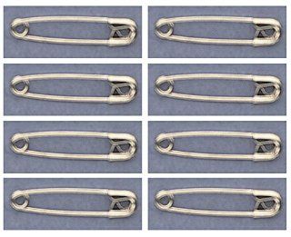 SAFETY PINS Size 0 (7/8") SILVER TONE BULK PK/100 Made in USA