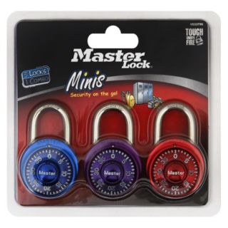 Master Lock Mini Combination Padlocks 3 Pack   A
