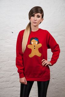 women's gingerbread lady christmas jumper by not for ponies