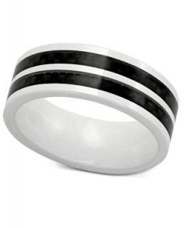 Mens Tungsten Ring, Black Ceramic Tungsten Design Ring   Rings   Jewelry & Watches