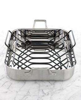 Calphalon AccuCore Stainless Steel 16 Roaster with Roasting Rack   Cookware   Kitchen