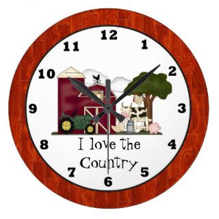 Country Farm fun wall clock