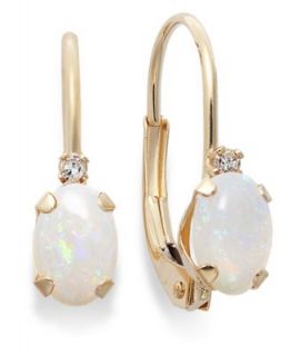 10k Gold Opal Stud Earrings   Earrings   Jewelry & Watches