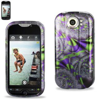 Protector Cover HTC My Touch 4G Slide Snap on Hard Case Purple and Green Twist Design 2DPC TOUCH4SLD 167 Cell Phones & Accessories