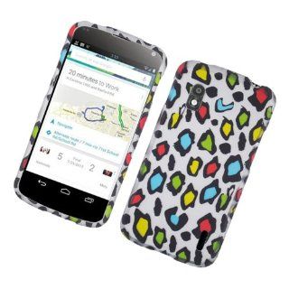 Eagle Cell PILGE960R2D168 Stylish Hard Snap On Protective Case for LG Nexus 4 E960   Retail Packaging   Rainbow Leopard Cell Phones & Accessories