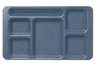 Cambro 1596CW 168 Camwear Polycarbonate Rectangular School Compartment Tray, 2 by 2 Inch, Blue Divided Dinner Plates Kitchen & Dining