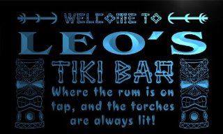 pm168 b Leo's Tiki Bar Mask Beer Neon Light Sign  
