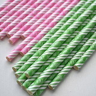 'eat drink and be merry' paper straws by clouds and currents