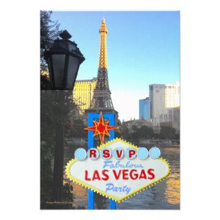 Las Vegas Strip View RSVP enclosure Invites