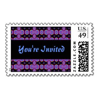 You're Invited colorful fractal Postage