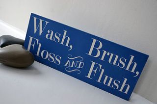 wash brush floss sign by hush baby sleeping