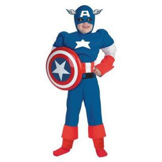 Boys Captain America Muscle Costume
