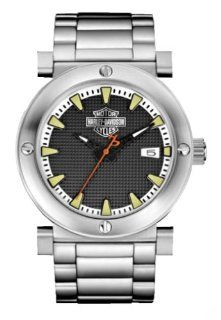 Harley Davidson Men's Bulova Grey Bar & Shield Wrist Watch 76B165 Watches