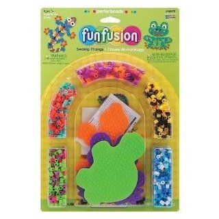 Toy / Game Perler Beads Swamp Thangs Fused Bead Kit w/ frog, gecko, turtle pegboards, And ironing paper Toys & Games