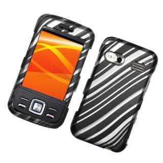 Eagle Cell PIHWM750R2D166 Stylish Hard Snap On Protective Case for HTC M735   Retail Packaging   Modern Silver Lines Cell Phones & Accessories