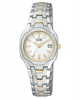 Citizen Womens Eco Drive Two Tone Stainless Steel Bracelet Watch 26mm EW11254 53A   Watches   Jewelry & Watches