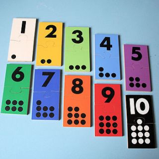 vintage wooden one to ten number puzzle by winter's moon