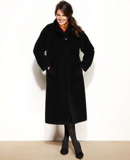 Jones New York Plus Size Wool Alpaca Blend Maxi Walker Coat   Coats   Women