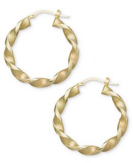 14k Gold Earrings, Small Twisted Hoop Earrings   Earrings   Jewelry & Watches