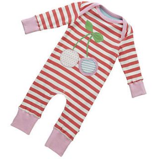 cherry applique playsuit by piccalilly
