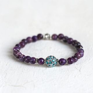 gemstone and crystal pave bracelet by artique boutique