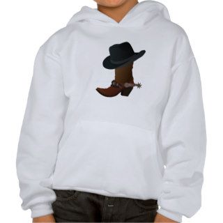 Kids Cowboy Boot and Hat Combo Hoodie