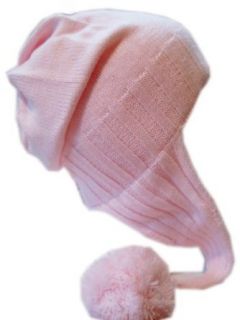 Frost Hats Winter Hat for Girls LIGHT PINK Pom Pom Ear Flap Hat Warm Fleece Lining Slouchy Beanie Knitted Frost Hats One Size Light Pink Skull Caps Clothing