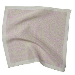 pastel paisley silk pocket square by pin collar shirts