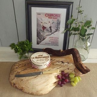 handmade irish beech cheese board with handle by rustic country crafts