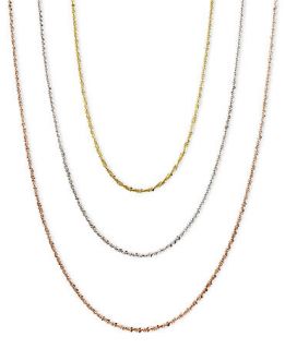 14k Gold, 14k Rose Gold and 14k White Gold Necklaces, 16 24 Faceted Chain   Necklaces   Jewelry & Watches