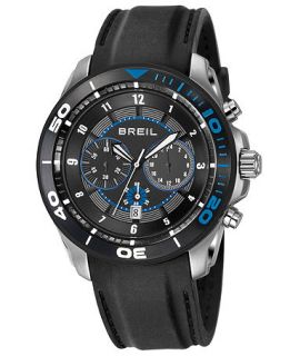 Breil Watch, Mens Chronograph Black Silicone Strap 47mm TW1218   Watches   Jewelry & Watches