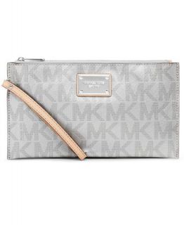 MICHAEL Michael Kors Signature Metallic Large Zip Pouch   Handbags & Accessories