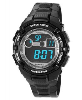 Armitron Watch, Mens Digital Black Polyurethane Strap 42mm 40 8240BLK   Watches   Jewelry & Watches