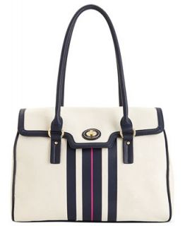 Tommy Hilfiger Handbag, Canvas Top Handle Flap Bag   Handbags & Accessories