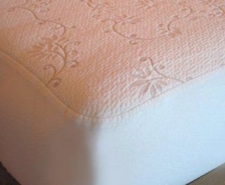Suite Sleep Organic Cotton Stretch Knit Mattress Pad   Queen   Fitted Mattress Pads