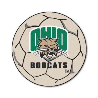 FANMATS NCAA Ohio University Bobcats Nylon Face Soccer Ball Rug Automotive