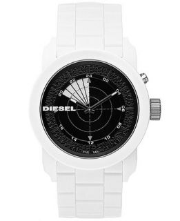 Diesel Unisex RDR White Silicone Strap Watch 52x44mm DZ1606   Watches   Jewelry & Watches