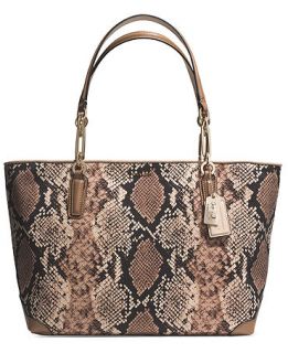 COACH MADISON EAST/WEST TOTE IN PYTHON PRINTED FABRIC   COACH   Handbags & Accessories
