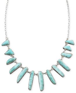 Sterling Silver Necklace, Larimar Bib   Necklaces   Jewelry & Watches
