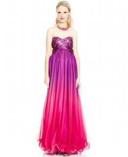 Prom 2014 Royal Treatment Ombre Print Dress Look   Juniors