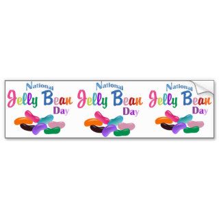 National Jelly Bean Day 3 stickers Bumper Stickers