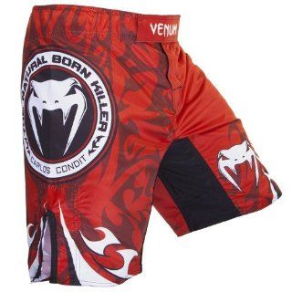 Venum Carlos Condit "Championship Edition UFC 154" MMA Fight Shorts   Red  Boxing Trunks  Sports & Outdoors