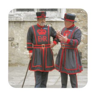 Yeoman warders, or beefeaters on duty coaster