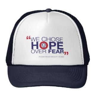 Obama We Chose Hope Over Fear Mesh Hats