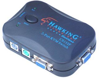 Hawking Technology CS152F 2 Port KVM Switch with Cable Electronics
