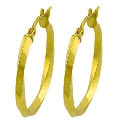 Fremada 14k Yellow Gold 25 mm Polished Twist Hoop Earrings Fremada Gold Earrings