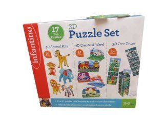 infantiono 3D Puzzle Set   17 Fun Puzzles Ages 3 6 95 Pieces Toys & Games